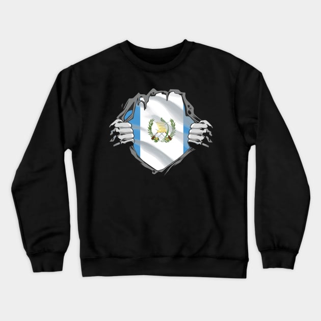 Proud Guatemala Flag, Republica Guatemalan gift heritage, Guatemalan girl Boy Friend Guatemalteco Chapina Crewneck Sweatshirt by JayD World